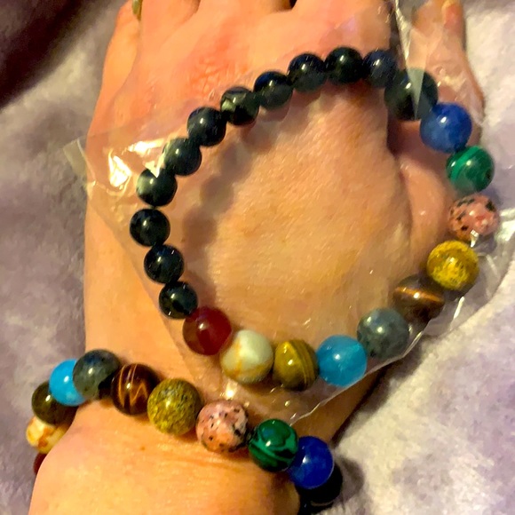 🧿SOLD‼️🧿NWT 11 Natural Stone &Bluestone Bracelet - Picture 6 of 8